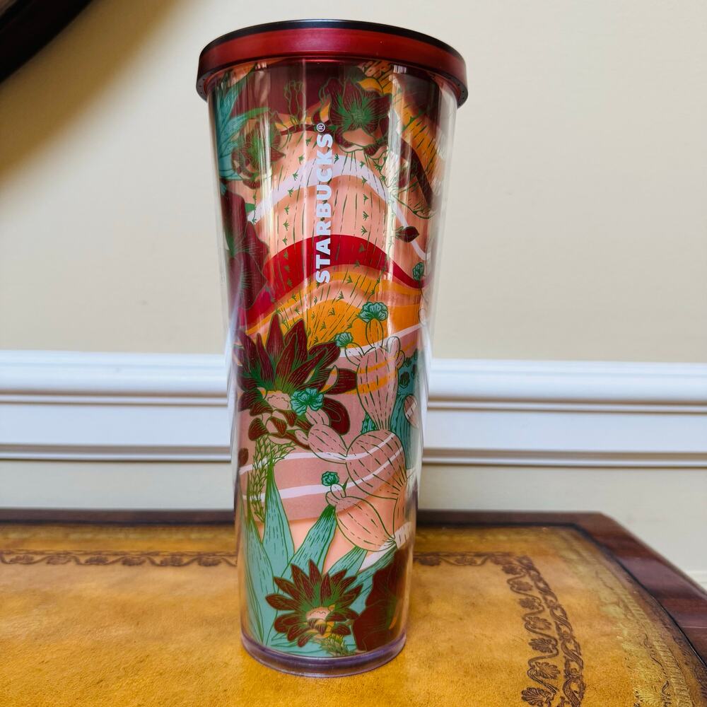 Starbucks 24 oz Terracotta Cactus Desert Plants Clay Cold Cup 2019 Venti Tumbler